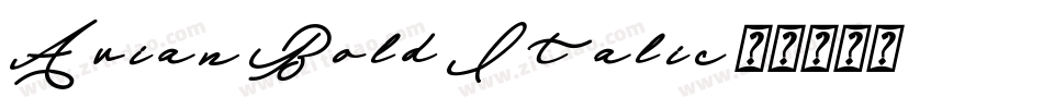 Avian Bold Italic字体转换